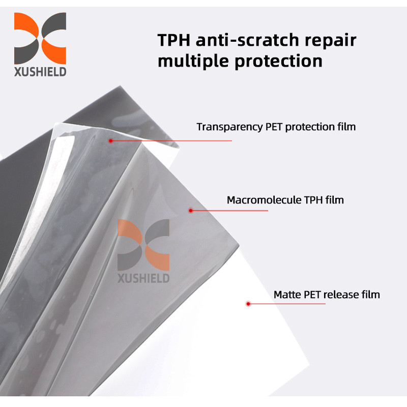 XUSHIELD Kualitas Tinggi TPH TPU Lampu Depan Mobil Tint Film Cahaya Hitam Asap Hitam Ekor Hitam Lampu Depan Lampu Depan Tint Film
