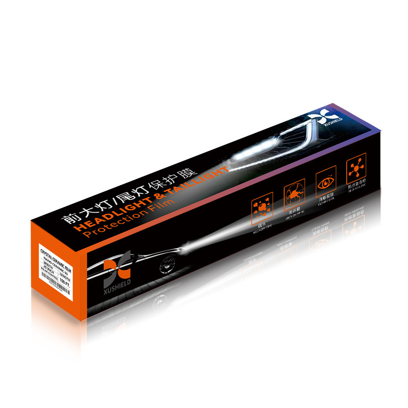XUSHIELD Kualitas Tinggi TPH TPU Lampu Depan Mobil Tint Film Cahaya Hitam Asap Hitam Ekor Hitam Lampu Depan Lampu Depan Tint Film