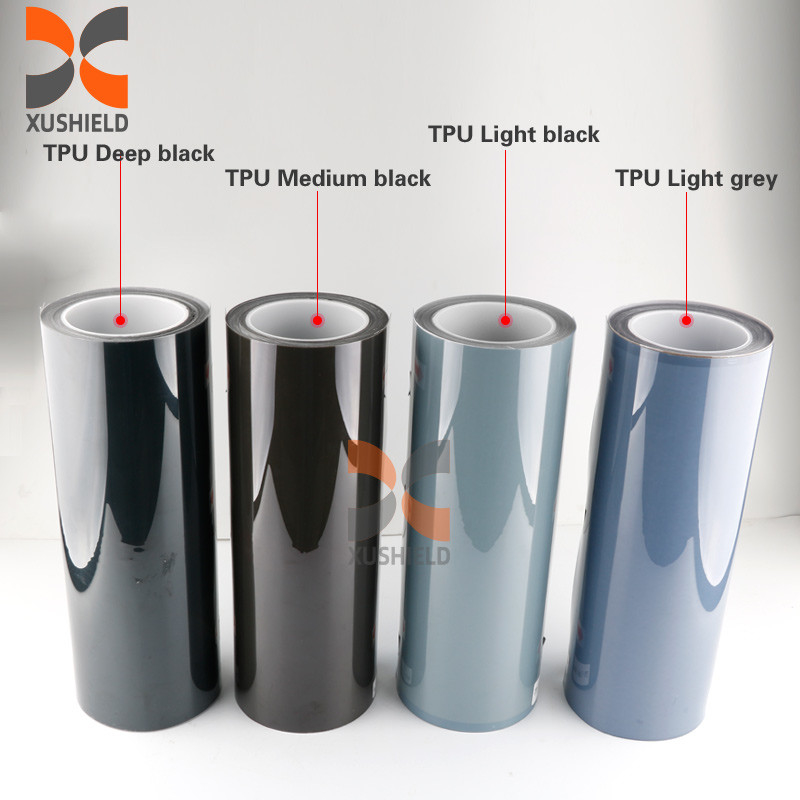 Smoky Black PPF 7.5mil Self-Healing TPU Headlight Tint Film Anti Goresan Kecil Lindungi TPU Lampu Mobil Tint Film