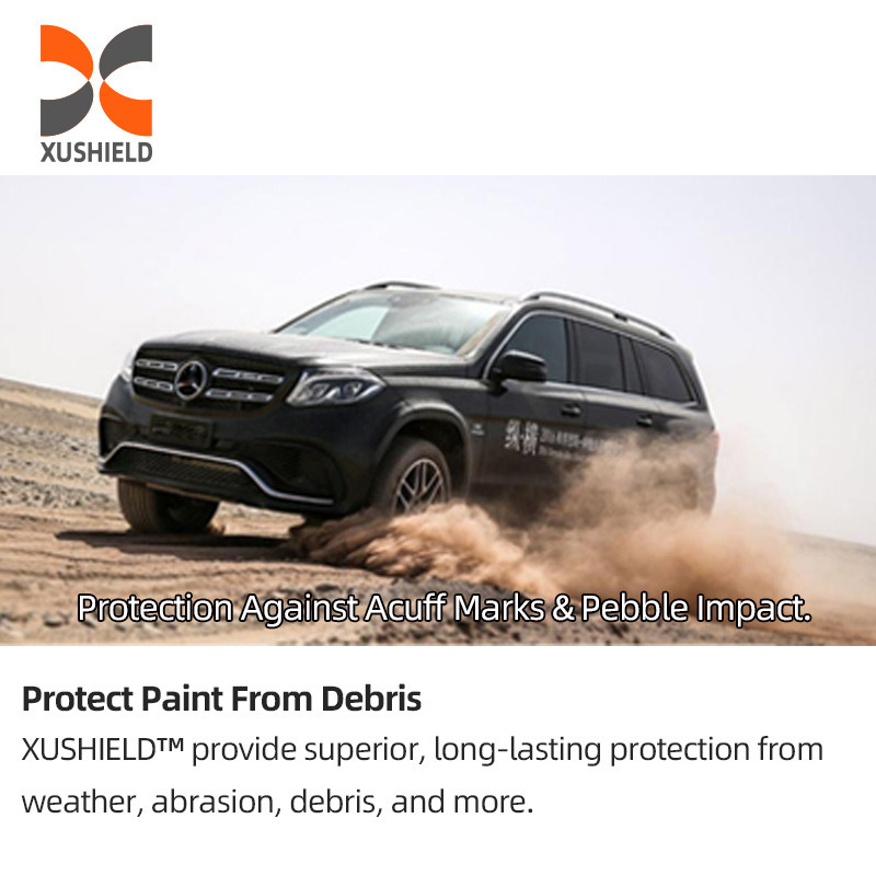 XUSHIELD 8.5mil High glossy hydrophobicity kualitas tinggi Anti Goresan Perbaikan Panas TPU Jelas Cat Mobil Pelindung Film