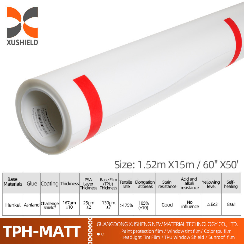 XUSHIELD 7 Mil 6 Mil PPF Film Anti Scratch Self Healing PPF TPH Gloss Clear Car Body PPF Cat Pelindung Film untuk Mobil