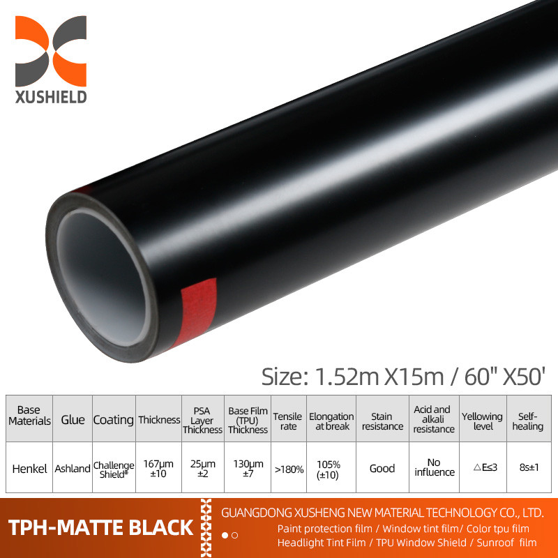 XUSHIELD 7 Mil 6 Mil PPF Film Anti Scratch Self Healing PPF TPH Gloss Clear Car Body PPF Cat Pelindung Film untuk Mobil