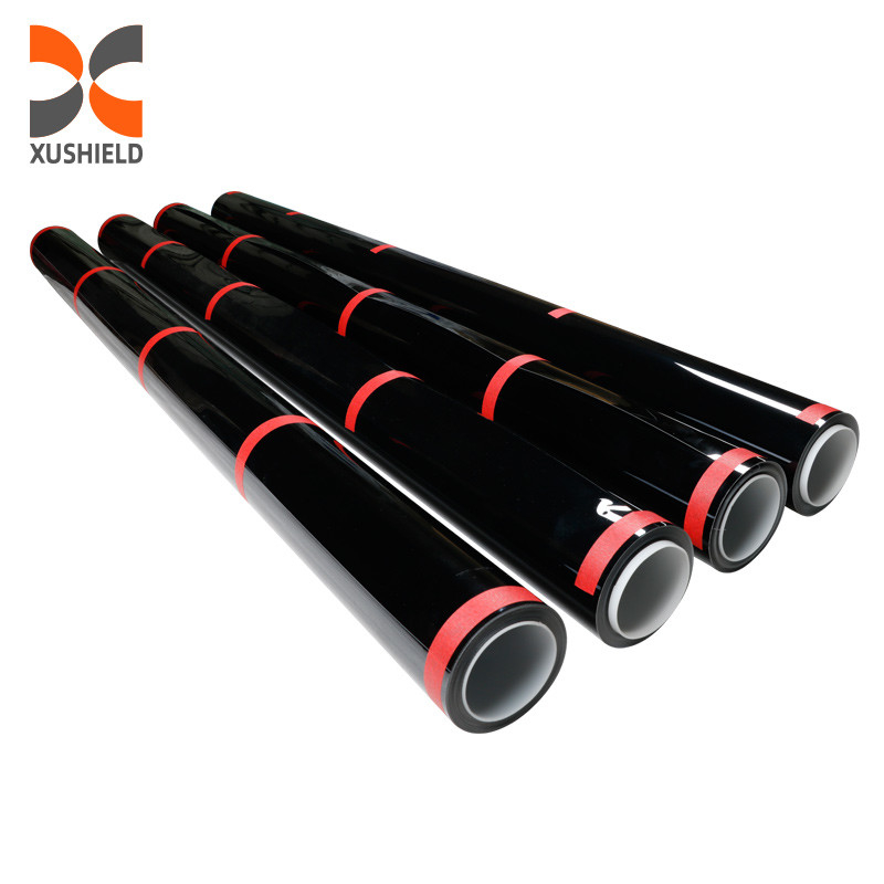 TPH Hitam 1.52*15M Transparan Atau Hitam Sifat Anti-membakar Wrap Stretch PPF Pelindung