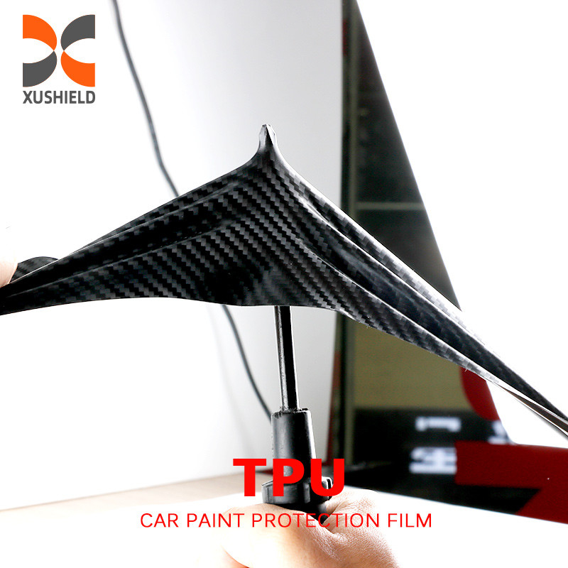 TPU Serat Karbon Warna Cerah Ppf Film Anti Goresan Diri Penyembuhan Cat Mobil Pelindung Film