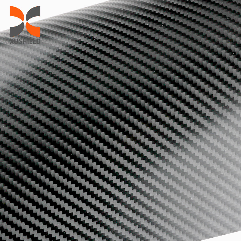 Self-Healing Warna Perubahan Cat Perlindungan Film Hitam Serat Karbon TPU Ppf Film Perlindungan Cat Mobil