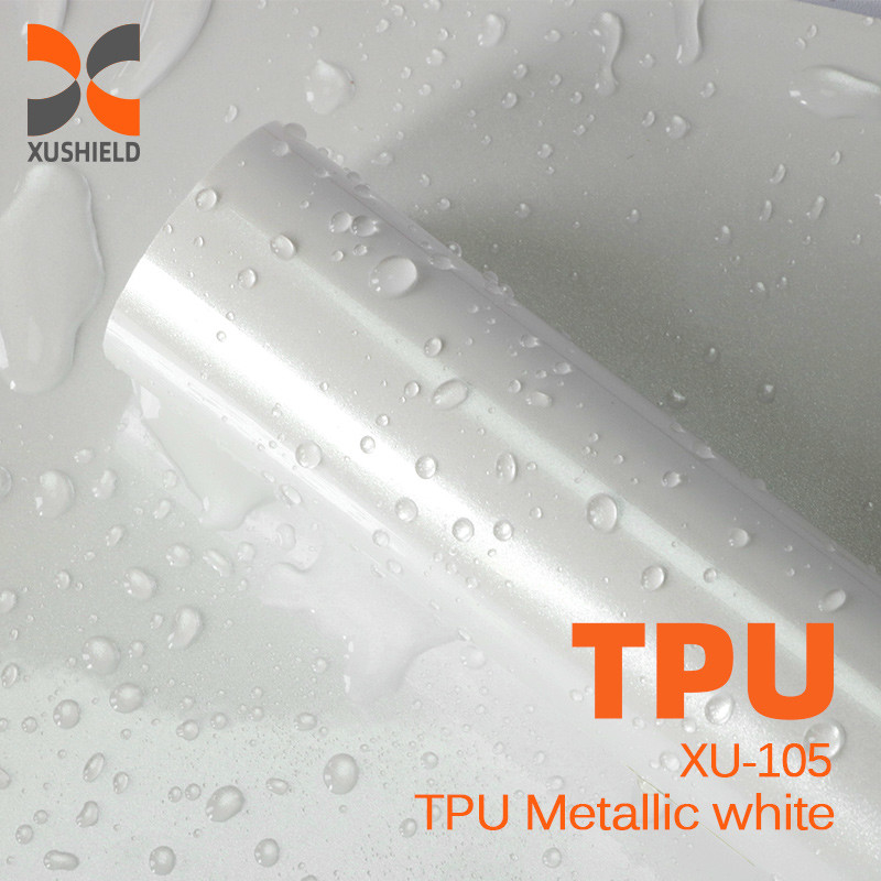 TPU Metal putih TPU berwarna PPF Film penyembuhan diri Warna abu-abu Wrap Cat Pelindung Film