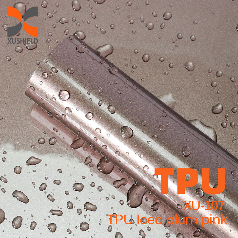 TPU Iced Plum Pink PPF 5 Tahun Garansi Anti Kuning Penyembuhan Diri 1.52*17m TPU Cat Mobil Pelindung Film