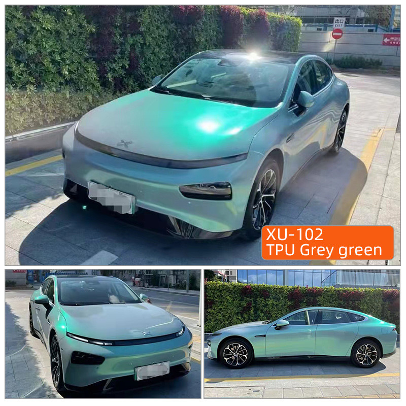 TPU abu-abu hijau Kualitas tinggi TPU PPF Film Anti Goresan diri PPF TPH Gloss Jelas Body Mobil PPF Cat Pelindung Film untuk cat mobil