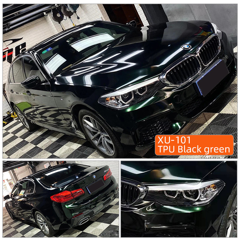 TPU Film mobil hitam hijau Perubahan warna PPF Liquid Metal Red Auto 1.52*17m/roll Ppf Paint Protection Film Film PPF berwarna