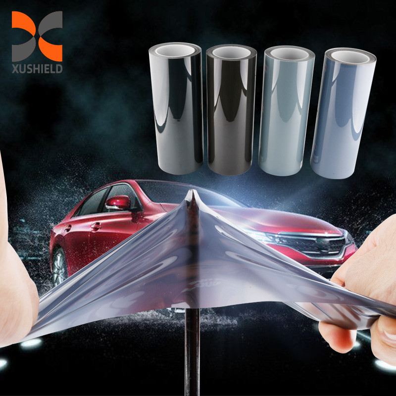 Smoky Black PPF 7.5mil Self-Healing TPU Headlight Tint Film Anti Goresan Kecil Lindungi TPU Lampu Mobil Tint Film
