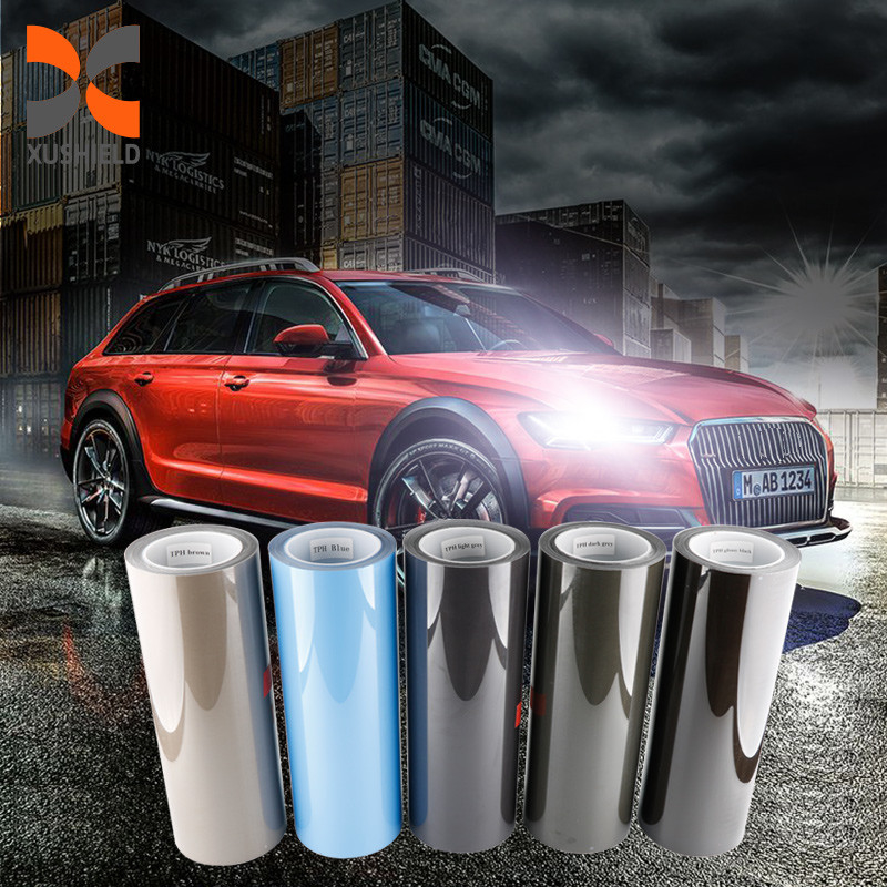 Lampu depan Sepeda Motor Transparan Lampu belakang mobil Hitam Hitam Hitam Lampu depan mobil LED Film Tint TPH Lampu Pelindung Film