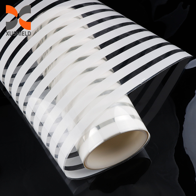 Putih Strip Self-Adective Film Dekoratif PET Membrane Foil Untuk Windows Kaca