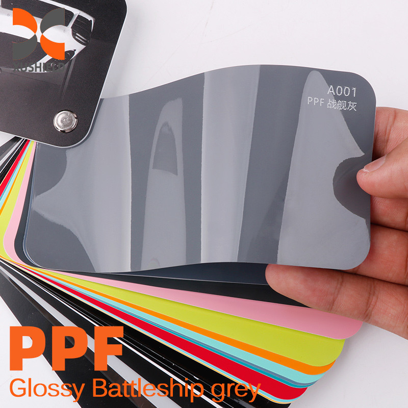 XUSHIELD warna film pelindung cat penyembuhan diri mobil bungkus vinyl gloss hitam ppf film tpu Glossy Miami Biru